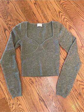 Aritzia Wilfred Greer Olive Green Sweater